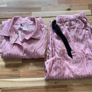 Victoria's Secret Pink Striped Pajama Set